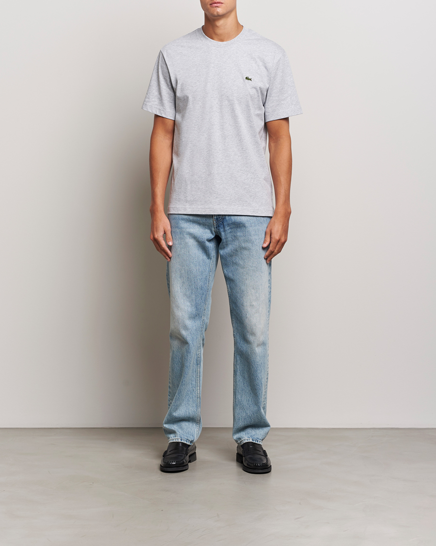 Herre | T-Shirts | Lacoste | Crew Neck T-Shirt Silver Chine
