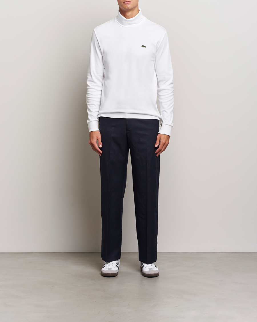 Herre | Trøjer | Lacoste | Interlock Cotton Rollneck White