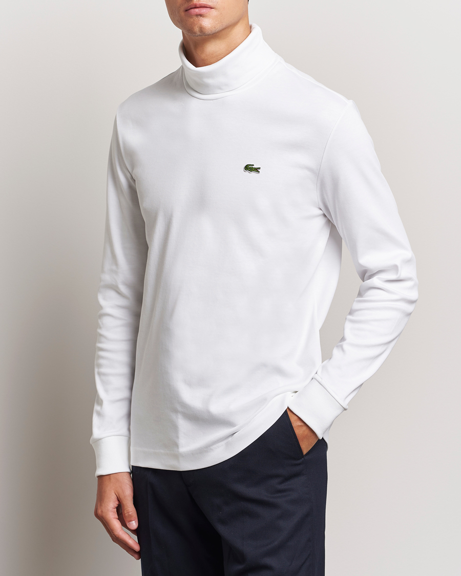 Herre | Trøjer | Lacoste | Interlock Cotton Rollneck White