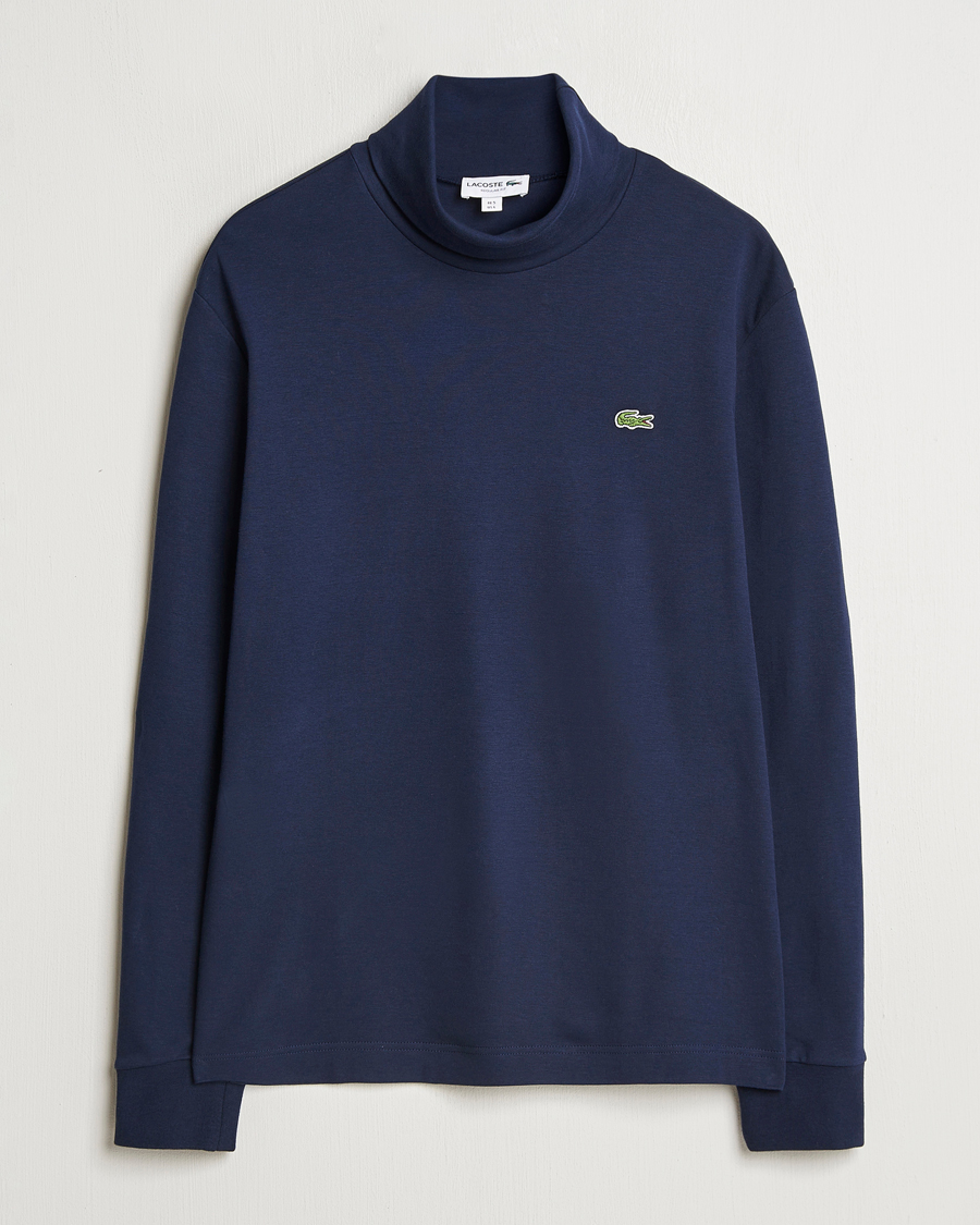 Herre | Trøjer | Lacoste | Interlock Cotton Rollneck Navy