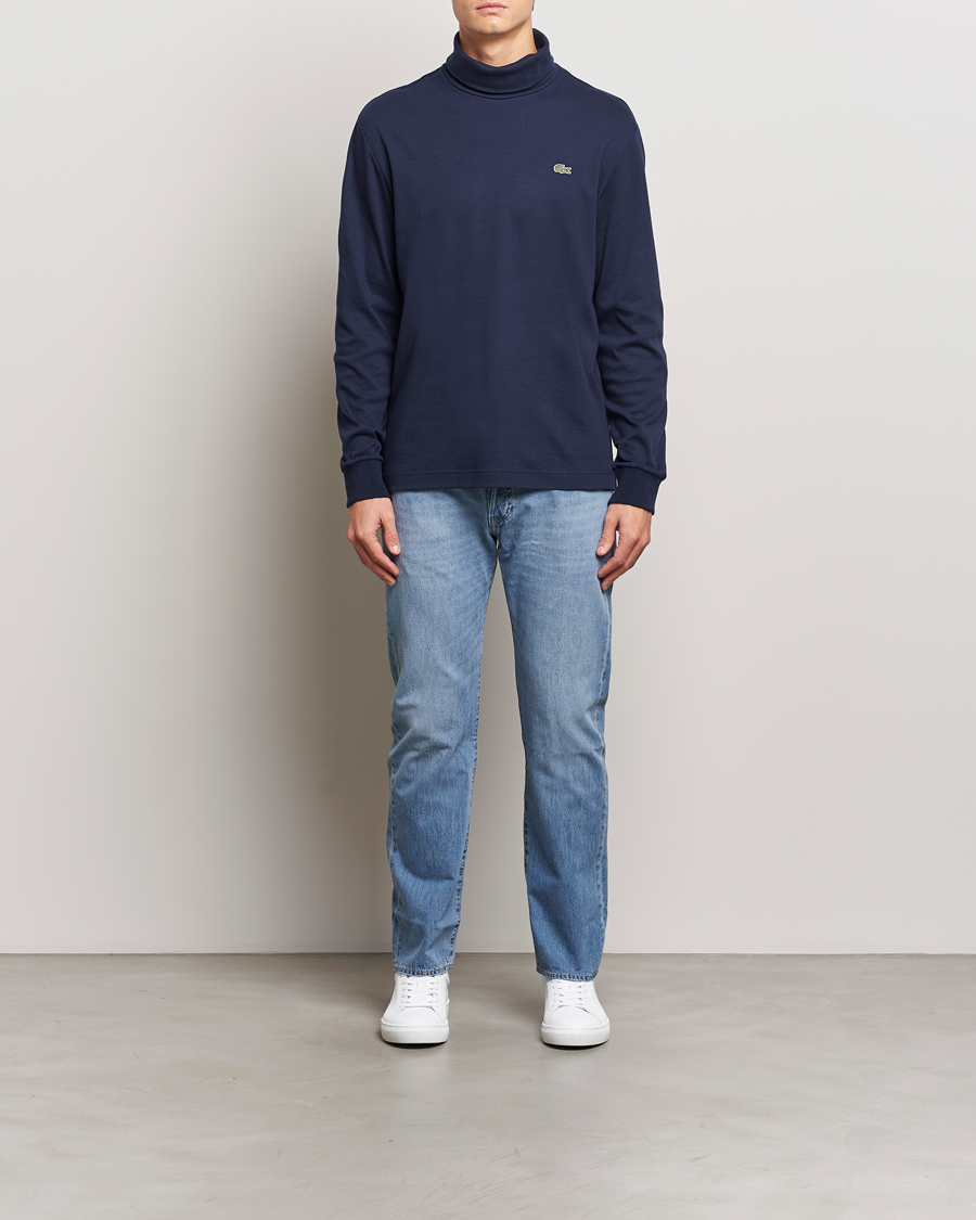 Herre | Trøjer | Lacoste | Interlock Cotton Rollneck Navy