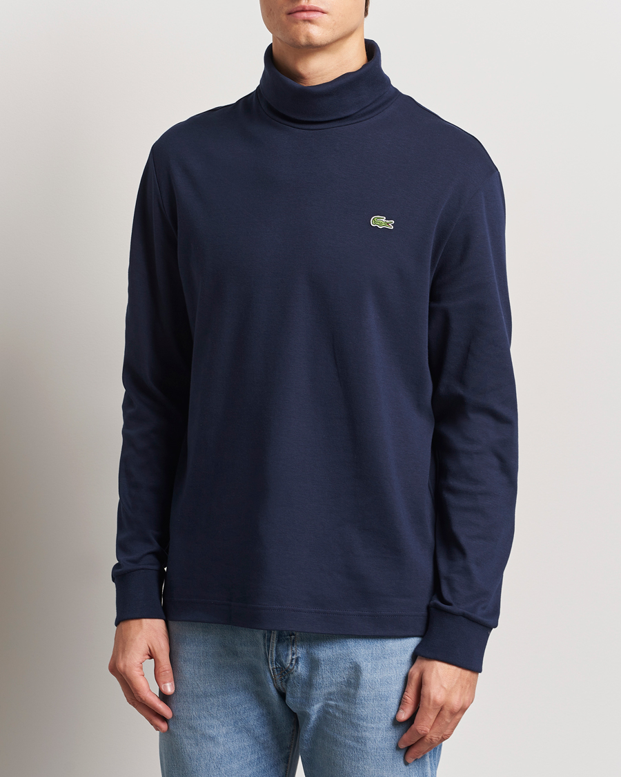 Herre | Trøjer | Lacoste | Interlock Cotton Rollneck Navy