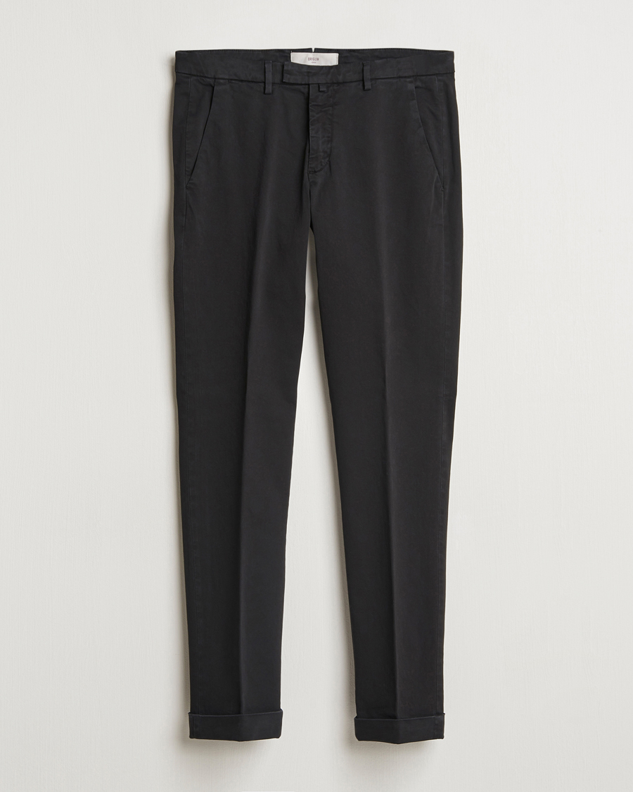 Herre | Bukser | Briglia 1949 | Slim Fit Cotton Stretch Chino Black