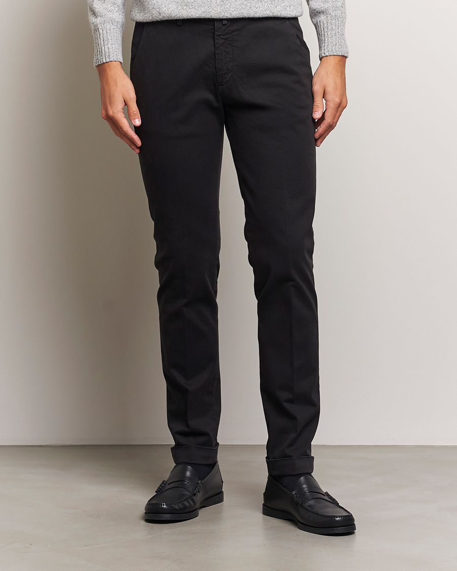 Herre | Bukser | Briglia 1949 | Slim Fit Cotton Stretch Chino Black