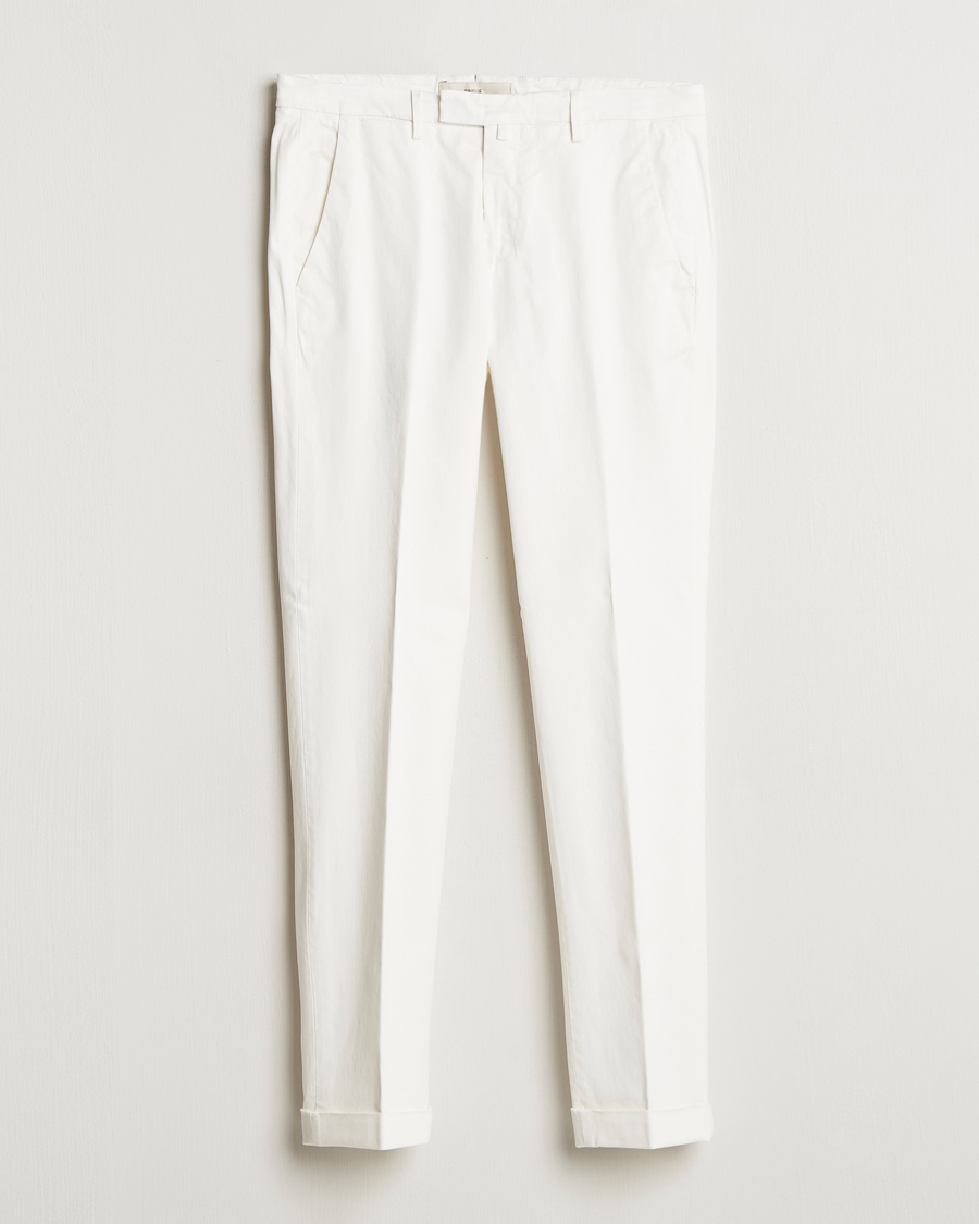 Herre | Bukser | Briglia 1949 | Slim Fit Cotton Stretch Chino Off White