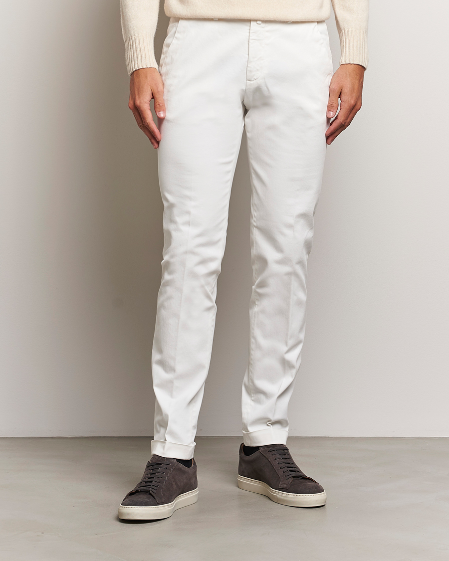 Herre | Bukser | Briglia 1949 | Slim Fit Cotton Stretch Chino Off White