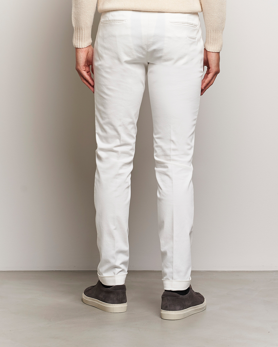 Herre | Bukser | Briglia 1949 | Slim Fit Cotton Stretch Chino Off White