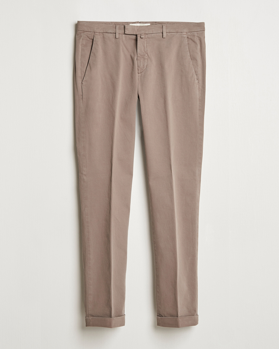 Herre | Bukser | Briglia 1949 | Slim Fit Cotton Stretch Chino Taupe