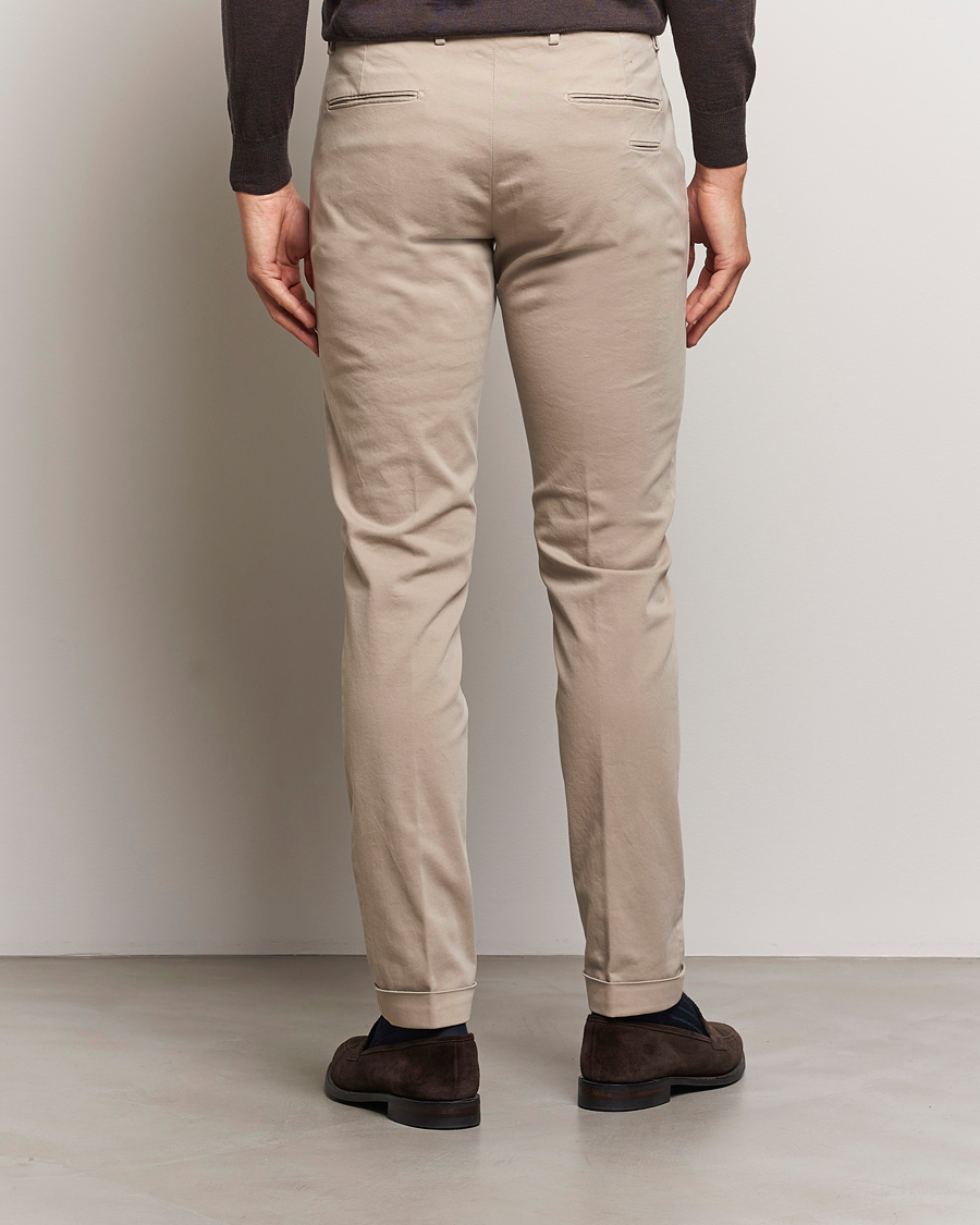 Herre | Bukser | Briglia 1949 | Slim Fit Cotton Stretch Chino Beige