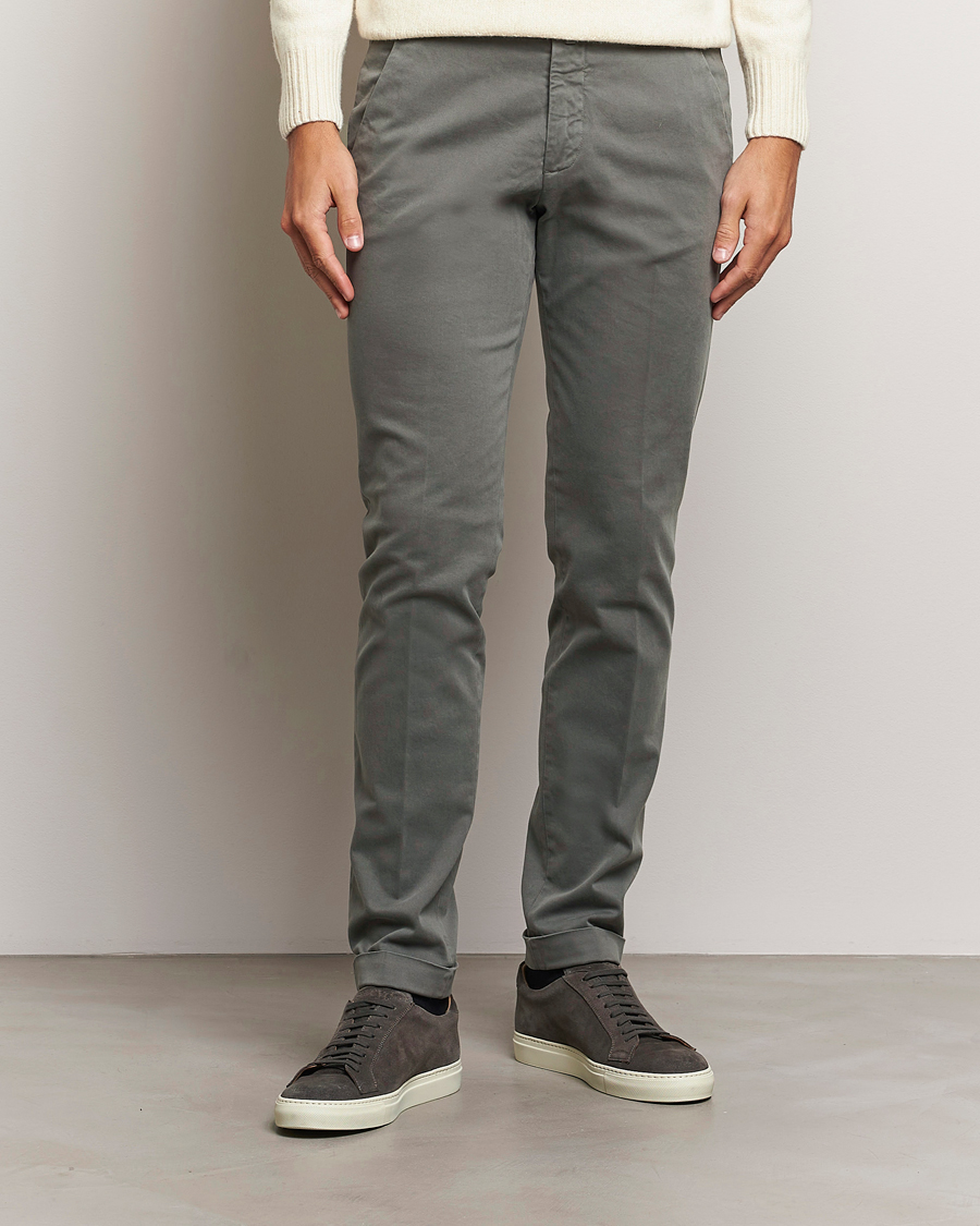 Herre | Bukser | Briglia 1949 | Slim Fit Cotton Stretch Chino Grey