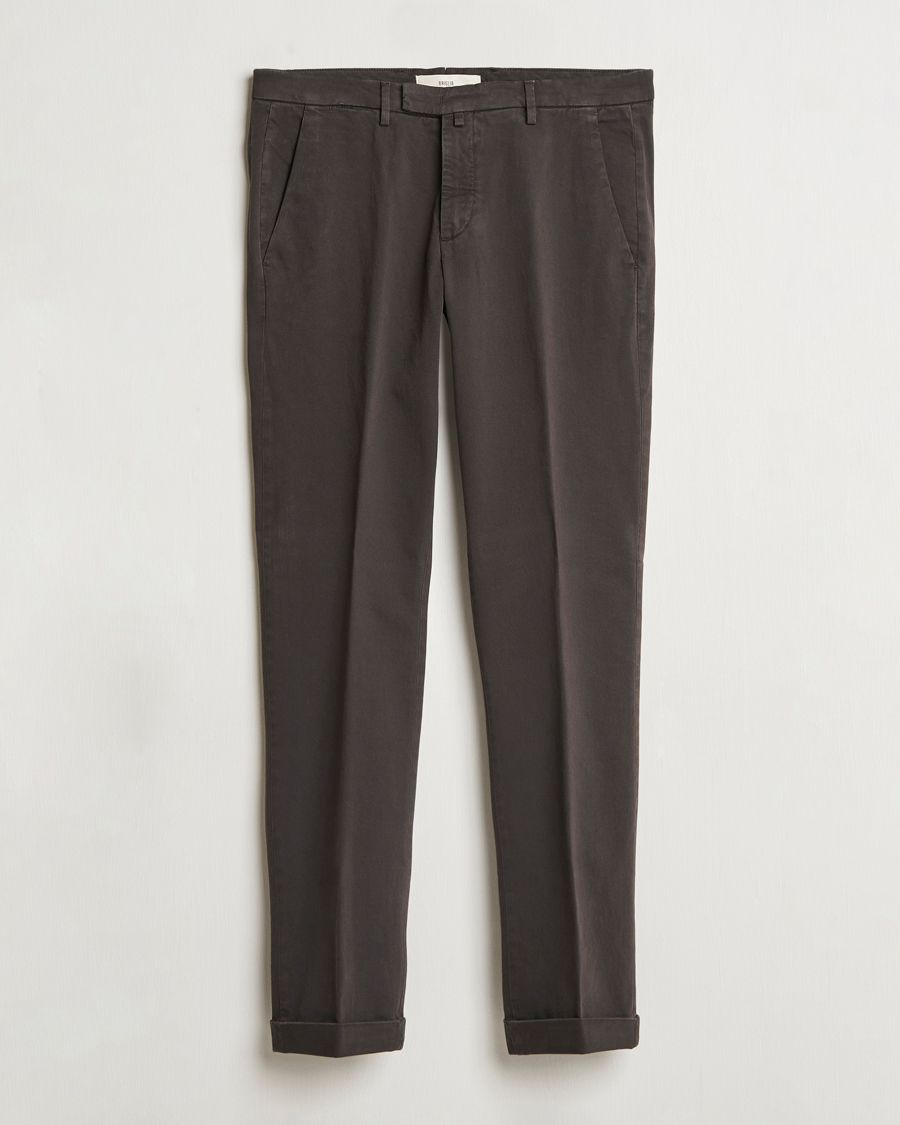 Herre | Bukser | Briglia 1949 | Slim Fit Cotton Stretch Chino Dark Brown