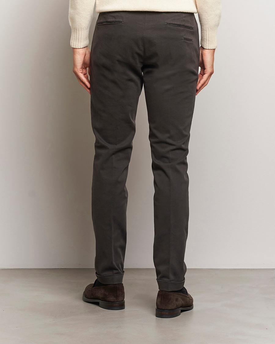 Herre | Bukser | Briglia 1949 | Slim Fit Cotton Stretch Chino Dark Brown