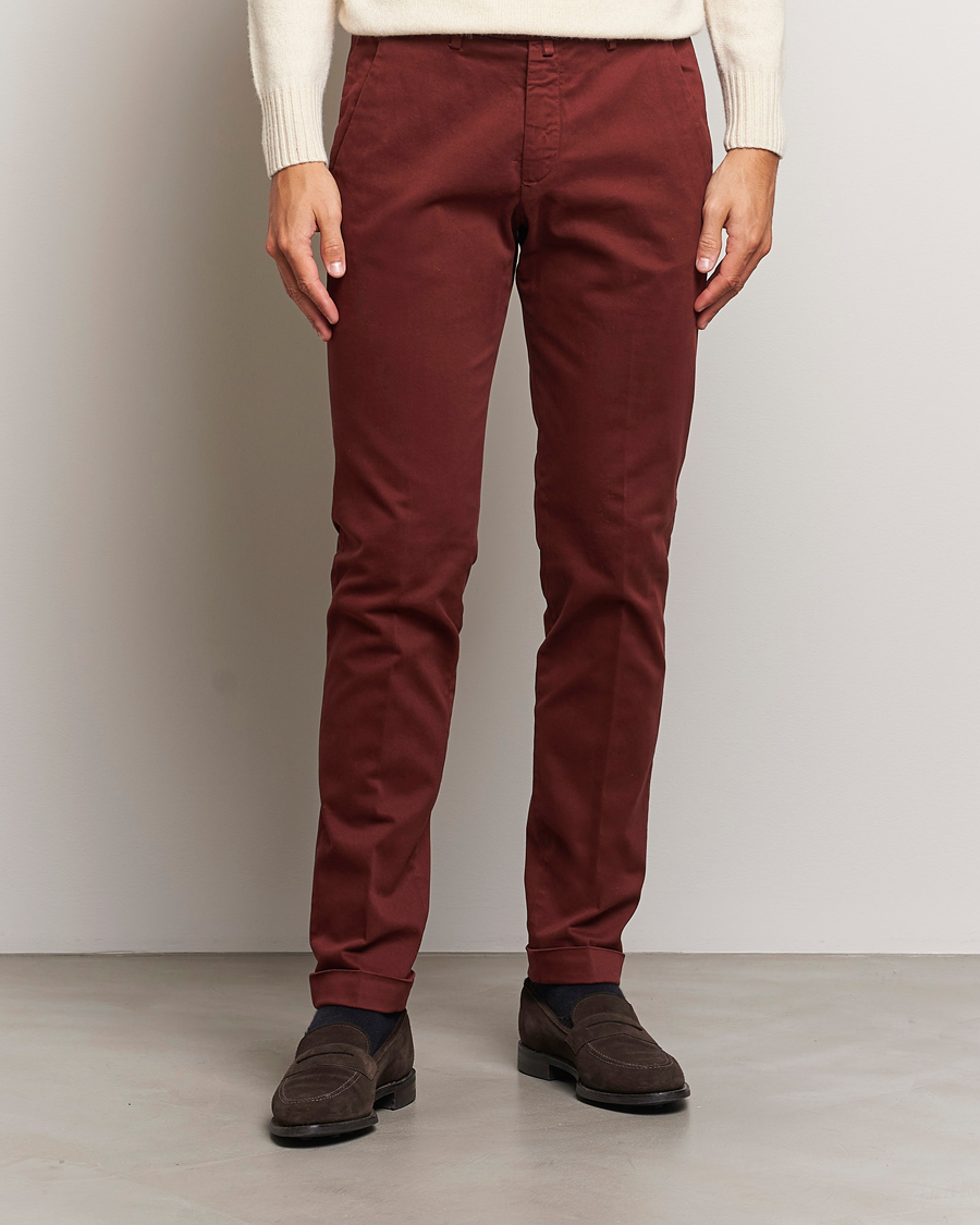 Herre | Bukser | Briglia 1949 | Slim Fit Cotton Stretch Chino Wine
