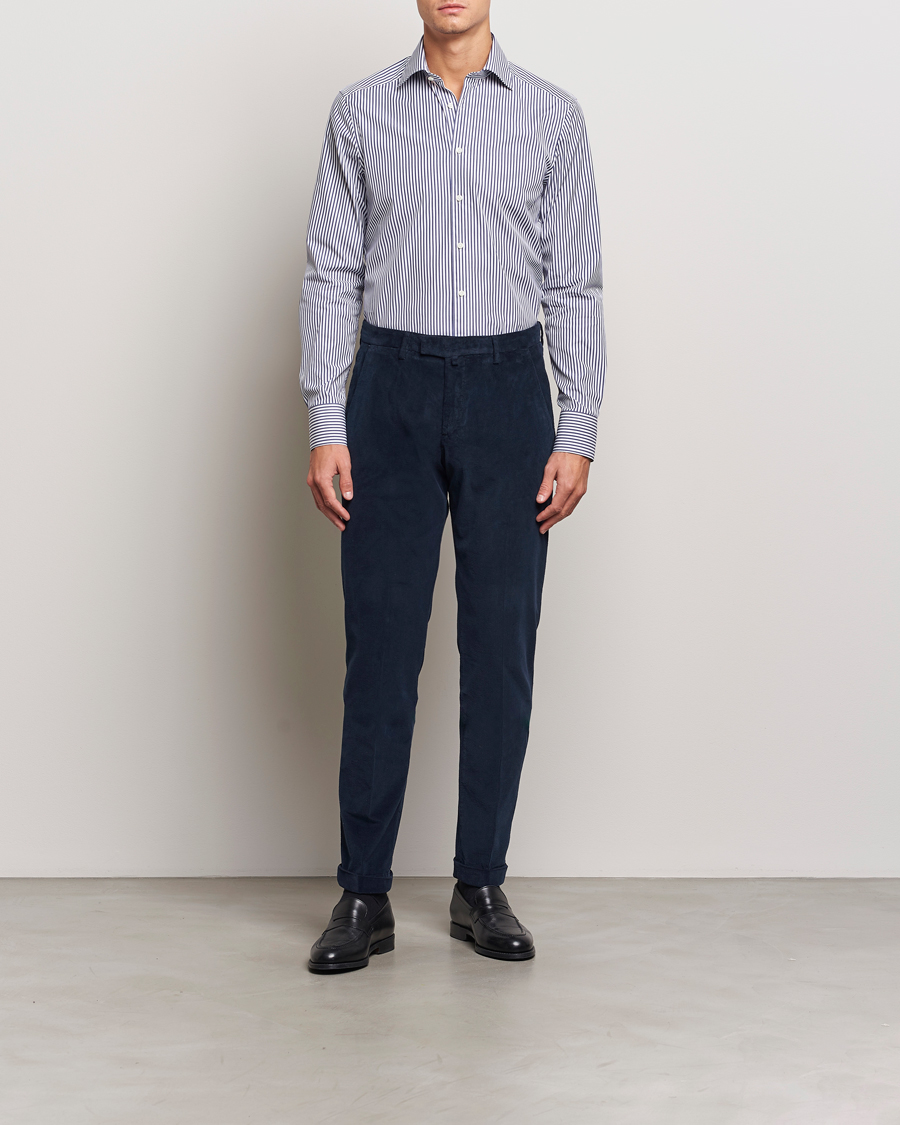 Herre | Bukser | Briglia 1949 | Slim Fit Corduroy Trousers Navy