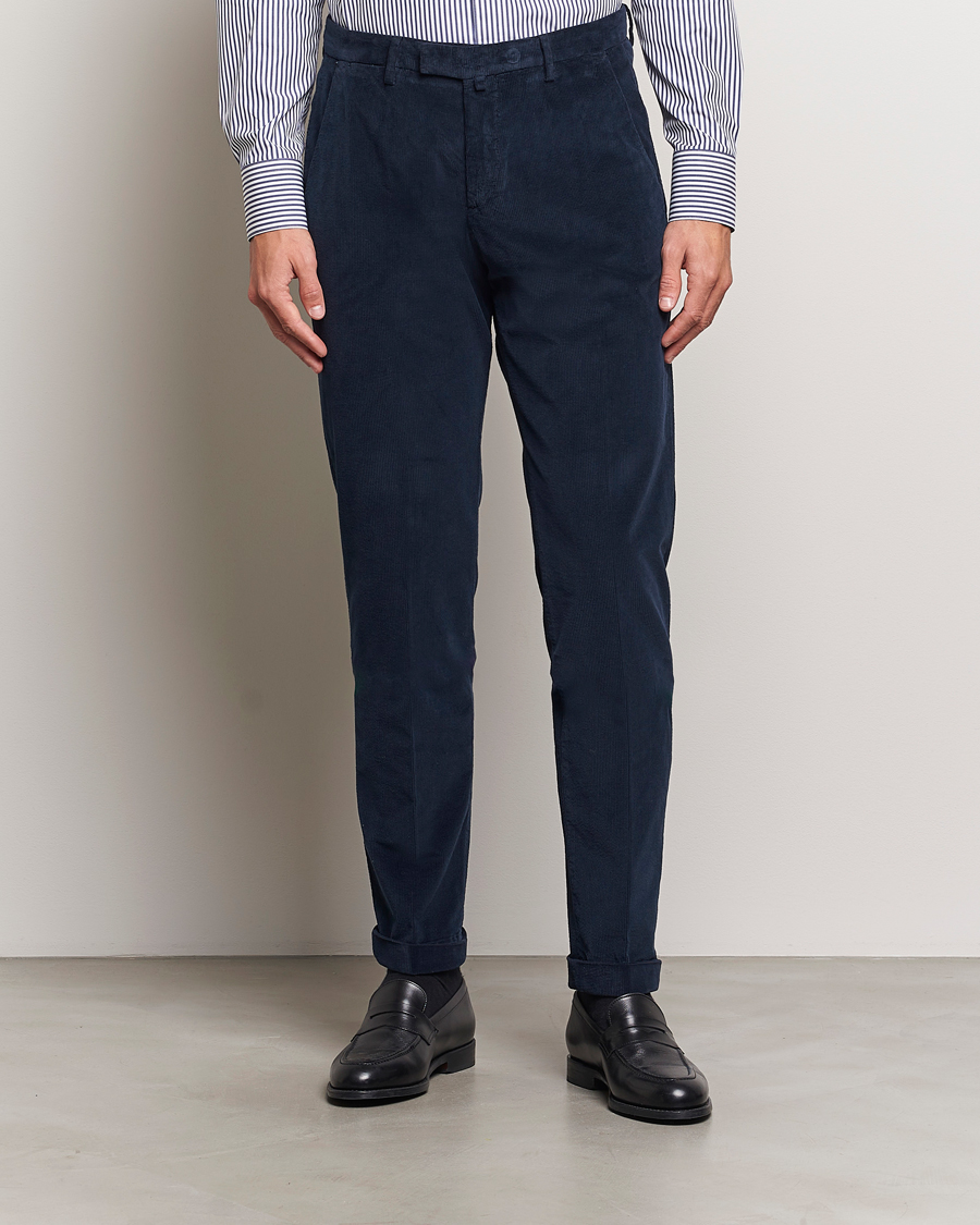 Herre | Bukser | Briglia 1949 | Slim Fit Corduroy Trousers Navy