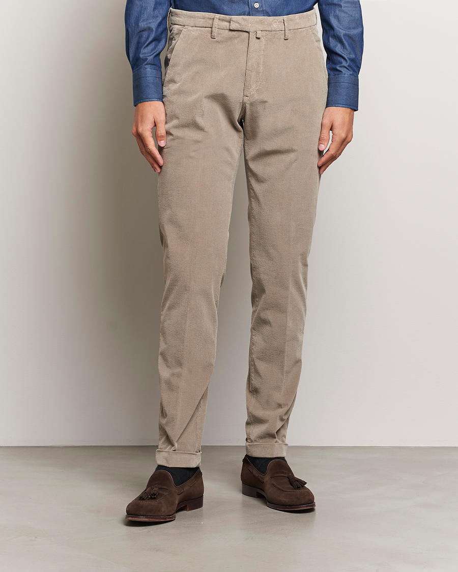Herre | Bukser | Briglia 1949 | Slim Fit Corduroy Trousers Beige