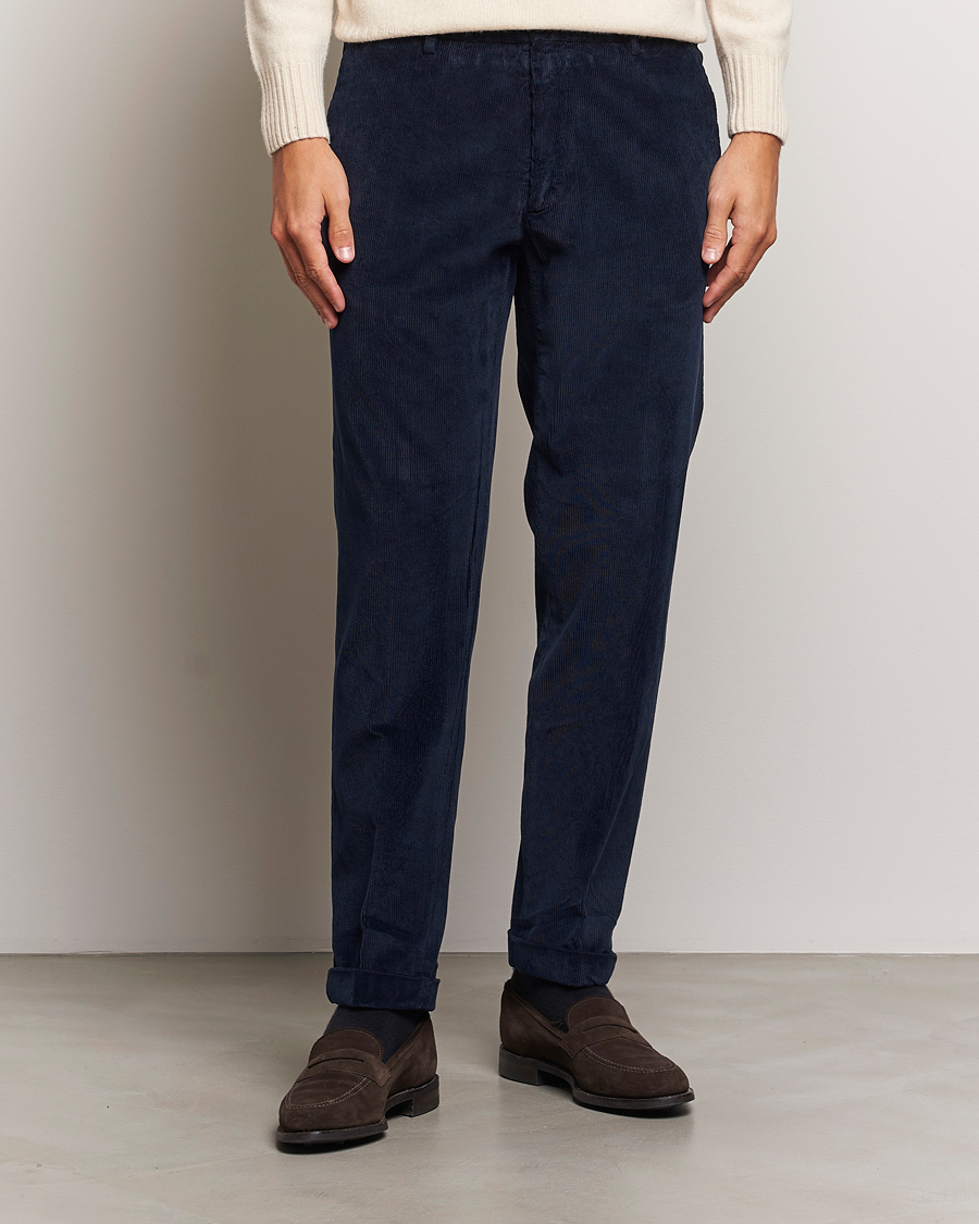 Herre | Bukser | Briglia 1949 | Easy Fit Corduroy Trousers Navy