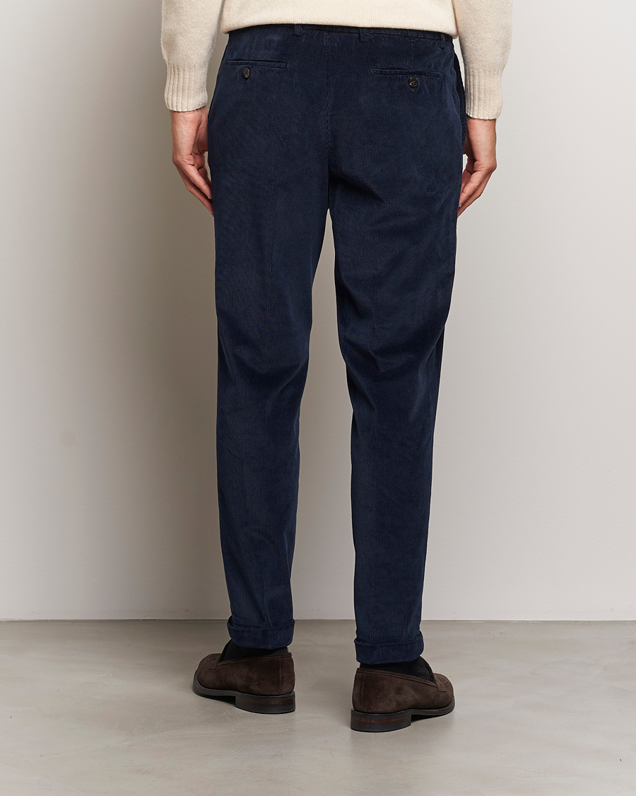 Herre | Bukser | Briglia 1949 | Easy Fit Corduroy Trousers Navy