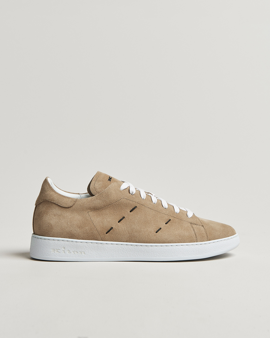 Herre | Kiton Plain Sneakers Beige Suede | Kiton | Plain Sneakers Beige Suede