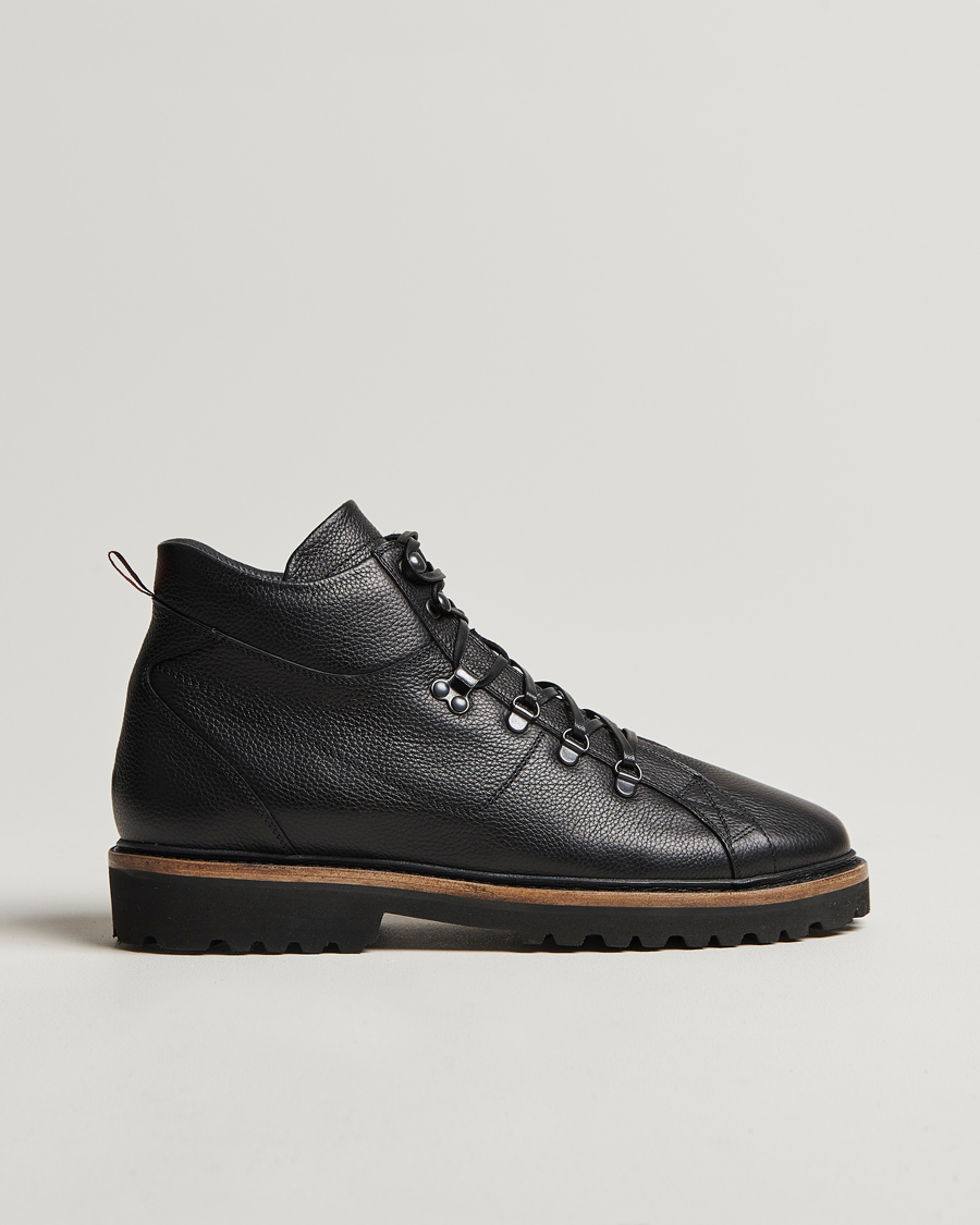 Herre | Kiton St Moritz Winter Boots Black Grain Calf | Kiton | St Moritz Winter Boots Black Grain Calf