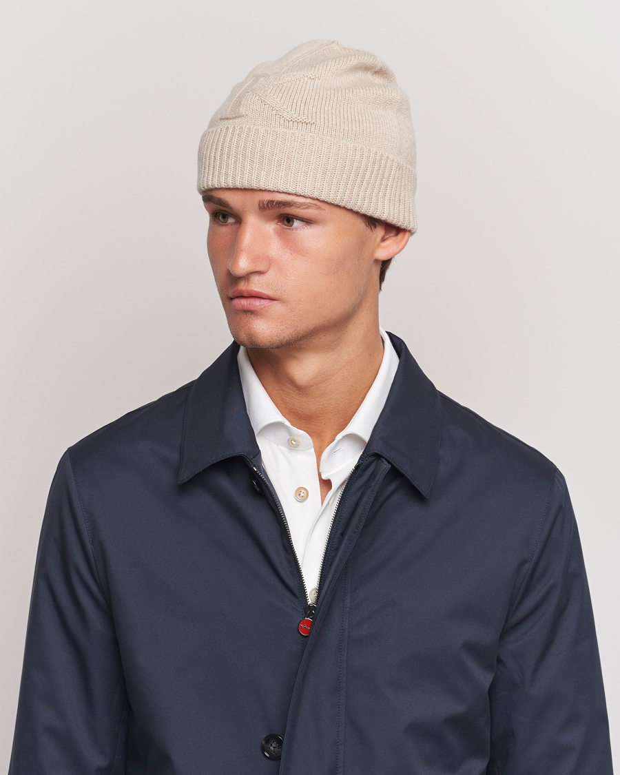 Herre | Kiton Cashmere Beanie Beige | Kiton | Cashmere Beanie Beige