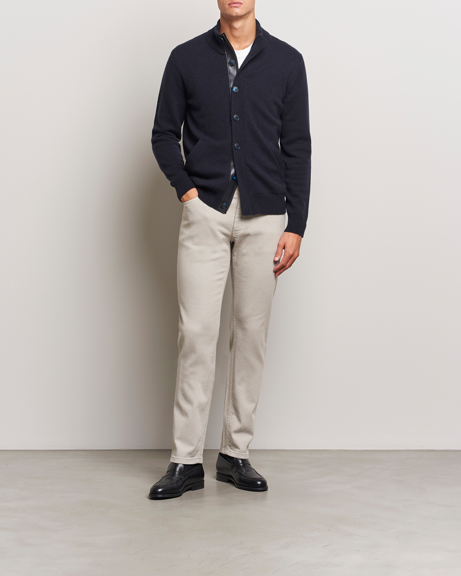 Herre | Trøjer | Brioni | Cashmere Cardigan Jacket Navy