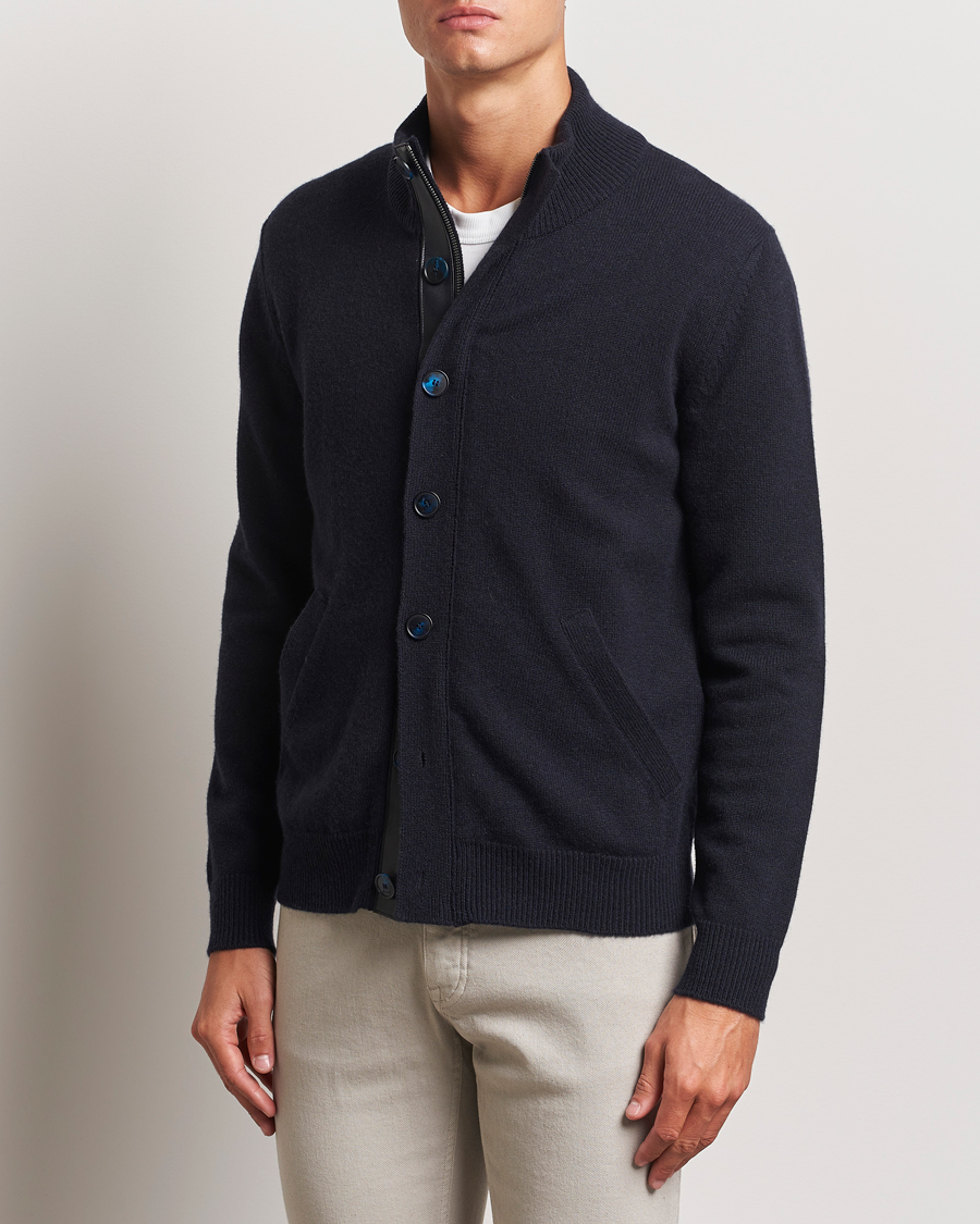 Herre | Trøjer | Brioni | Cashmere Cardigan Jacket Navy