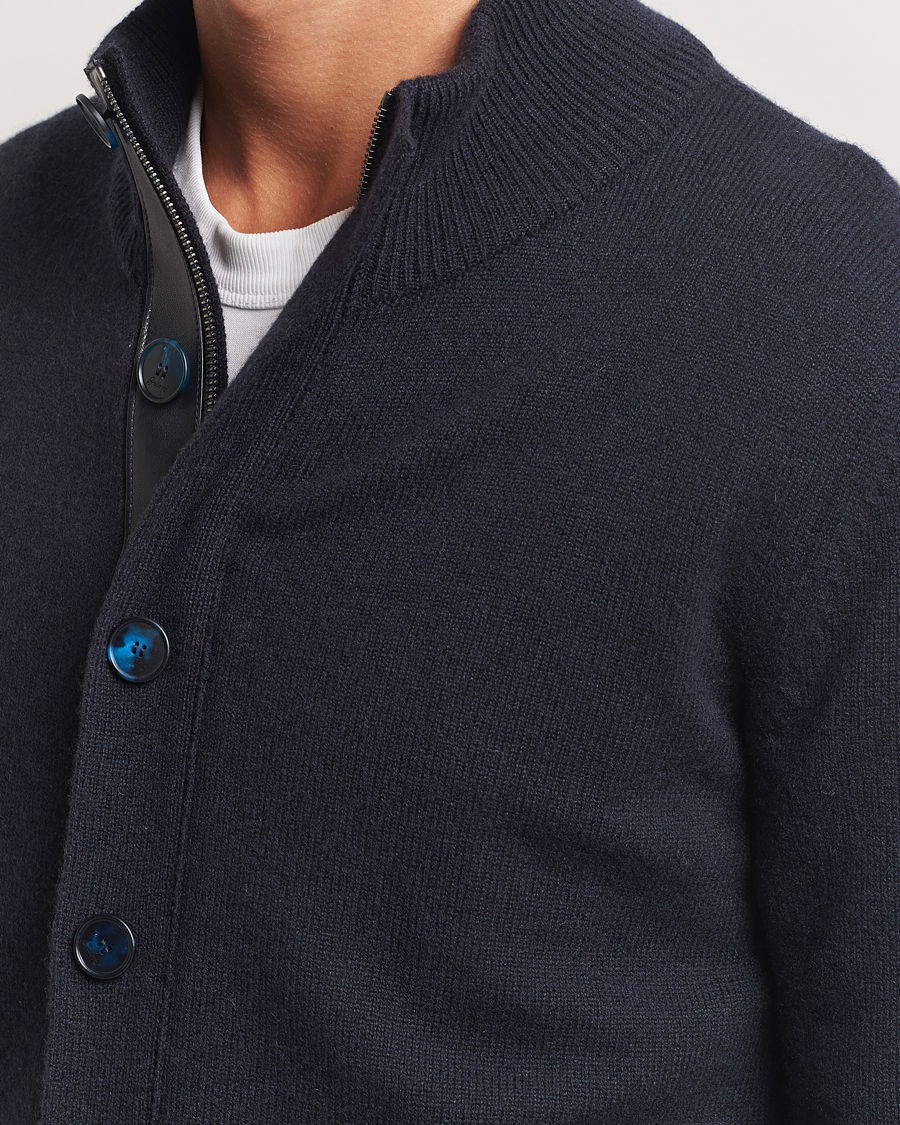 Herre | Trøjer | Brioni | Cashmere Cardigan Jacket Navy