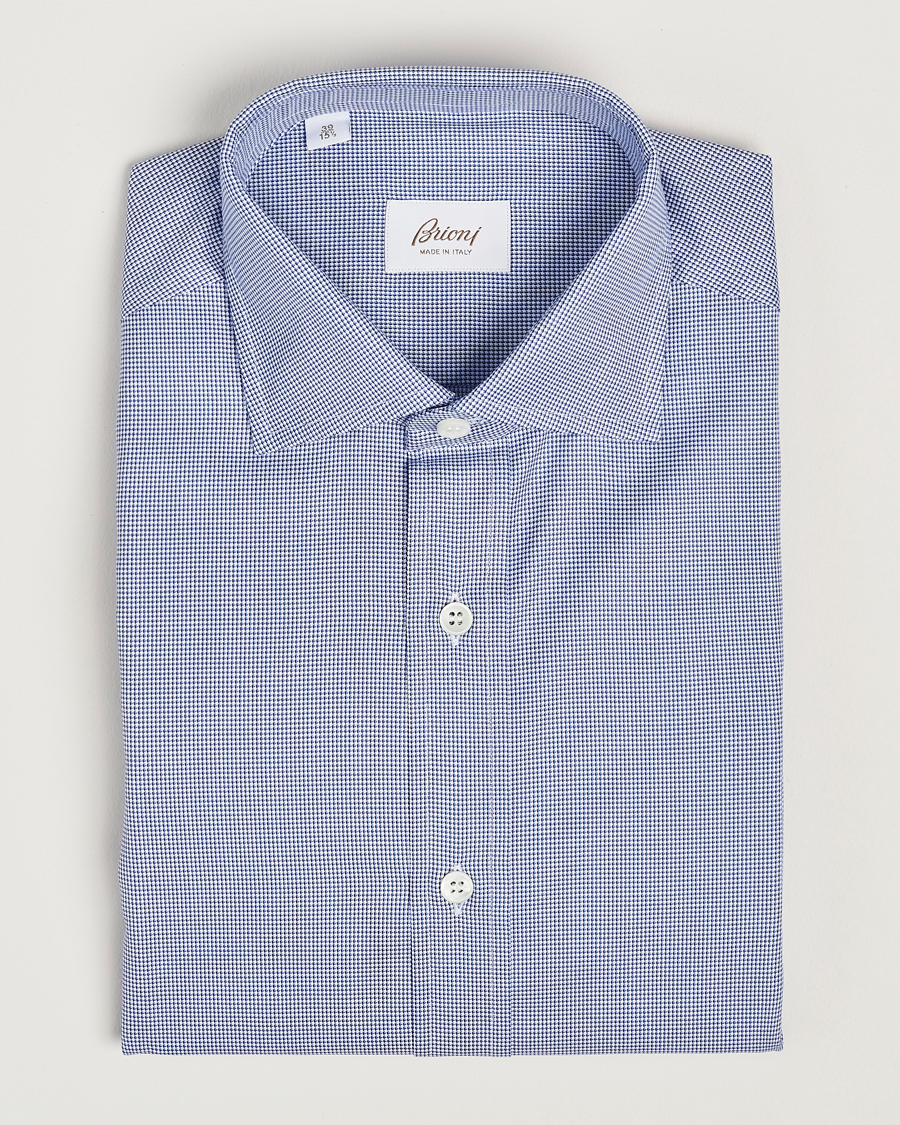 Herre | Skjorter | Brioni | Slim Fit Micro Structure Dress Shirt Light Blue