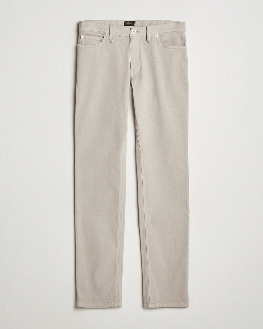 Herre | Bukser | Brioni | Slim Fit 5-Pocket Cotton Pants Light Beige