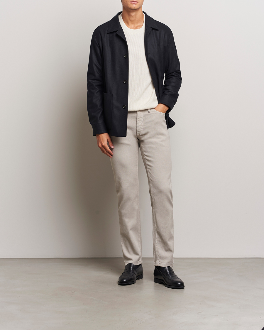 Herre | Bukser | Brioni | Slim Fit 5-Pocket Cotton Pants Light Beige