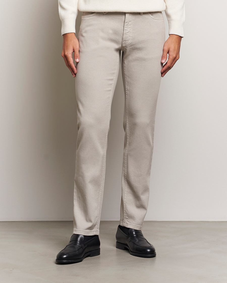 Herre | Bukser | Brioni | Slim Fit 5-Pocket Cotton Pants Light Beige
