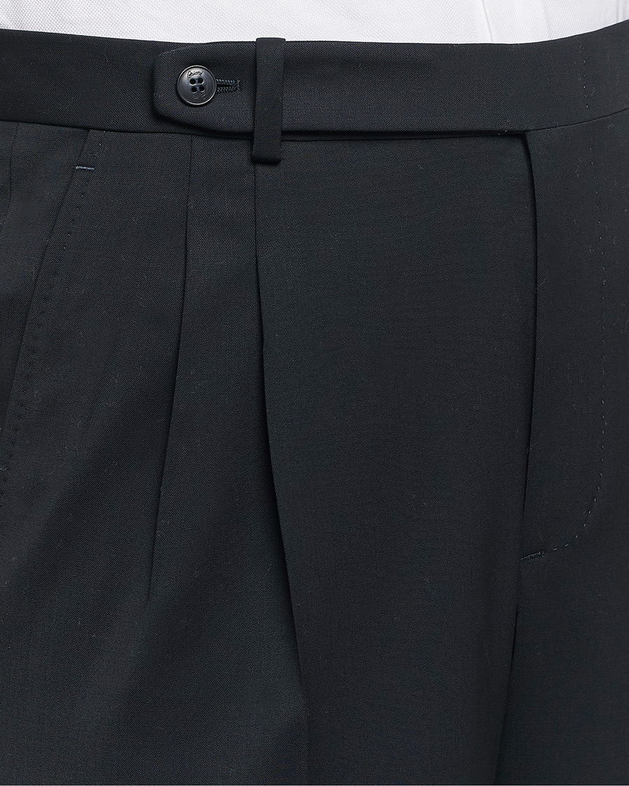 Herre | Bukser | Brioni | Pleated Wool Trousers Navy