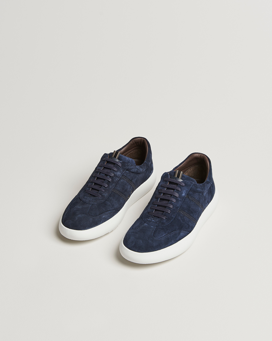 Herre | Brioni Cassetta Sneakers Navy Suede | Brioni | Cassetta Sneakers Navy Suede