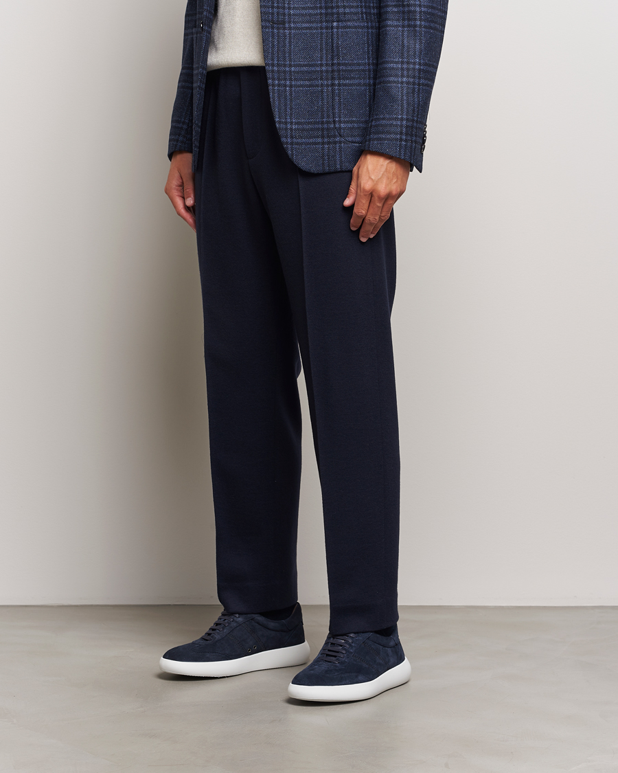 Herre | Brioni Cassetta Sneakers Navy Suede | Brioni | Cassetta Sneakers Navy Suede