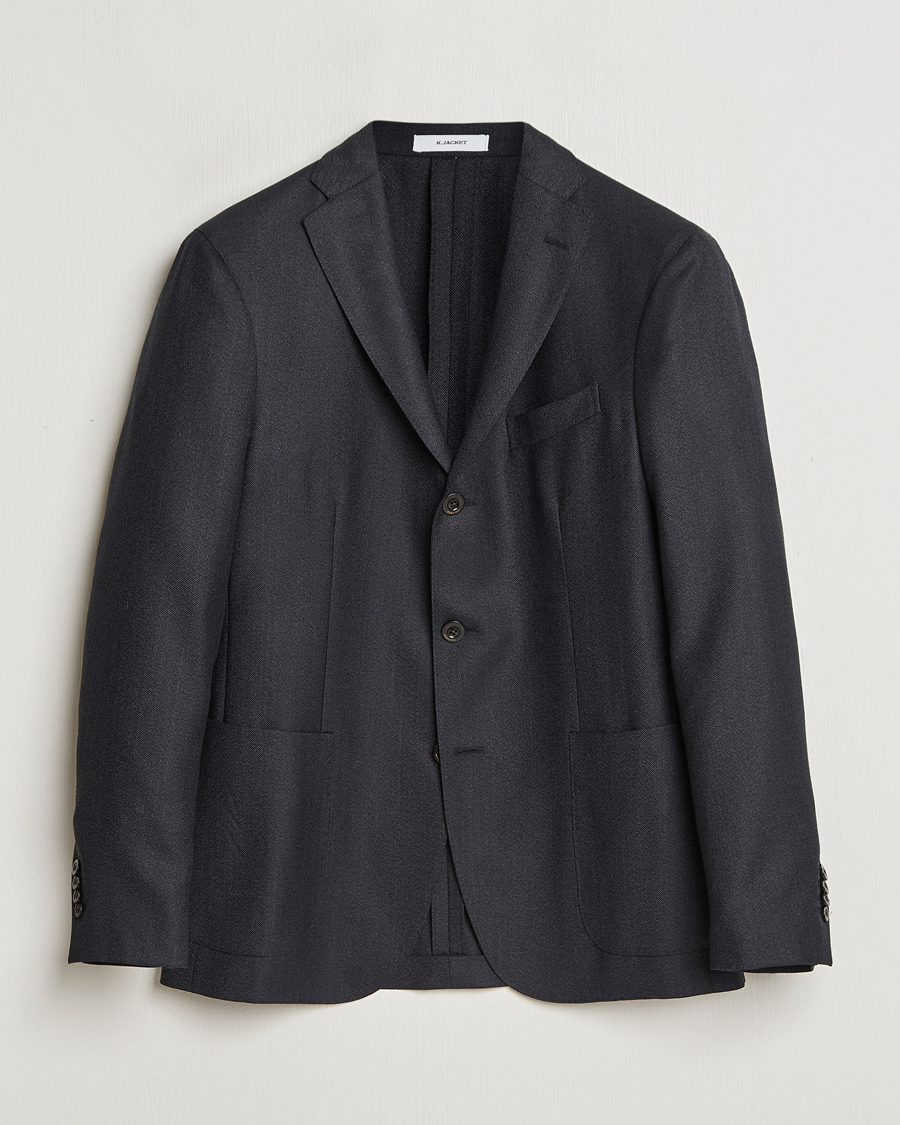 Herre | Blazere & jakker | Boglioli | K Jacket Wool Hopsack Blazer Charcoal