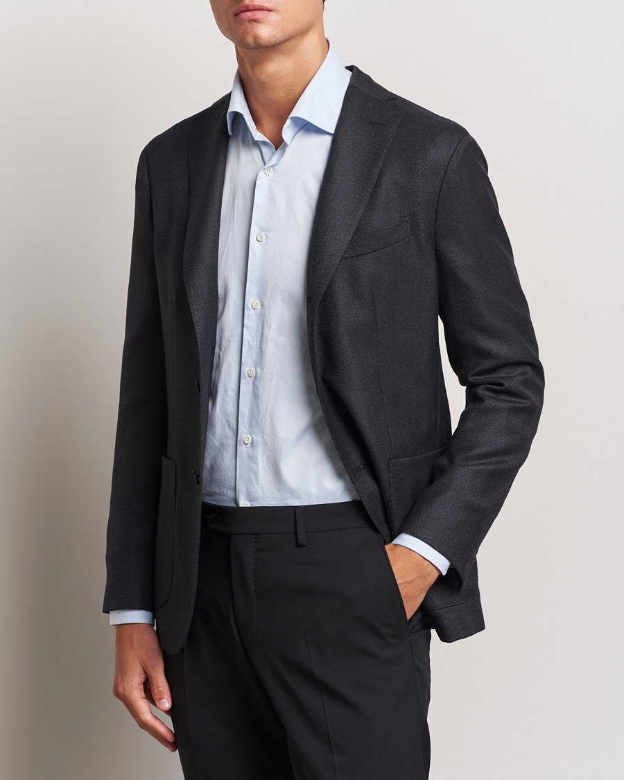 Herre | Blazere & jakker | Boglioli | K Jacket Wool Hopsack Blazer Charcoal