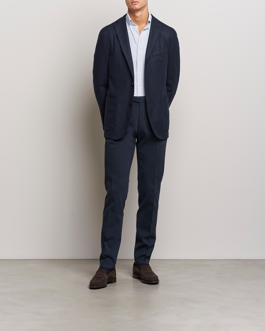 Herre | Blazere & jakker | Boglioli | K Jacket Wool Herringbone Blazer Navy