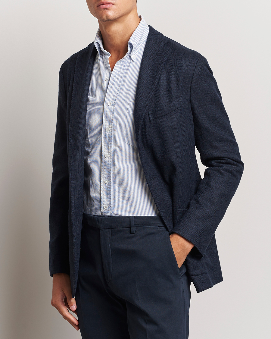 Herre | Blazere & jakker | Boglioli | K Jacket Wool Herringbone Blazer Navy