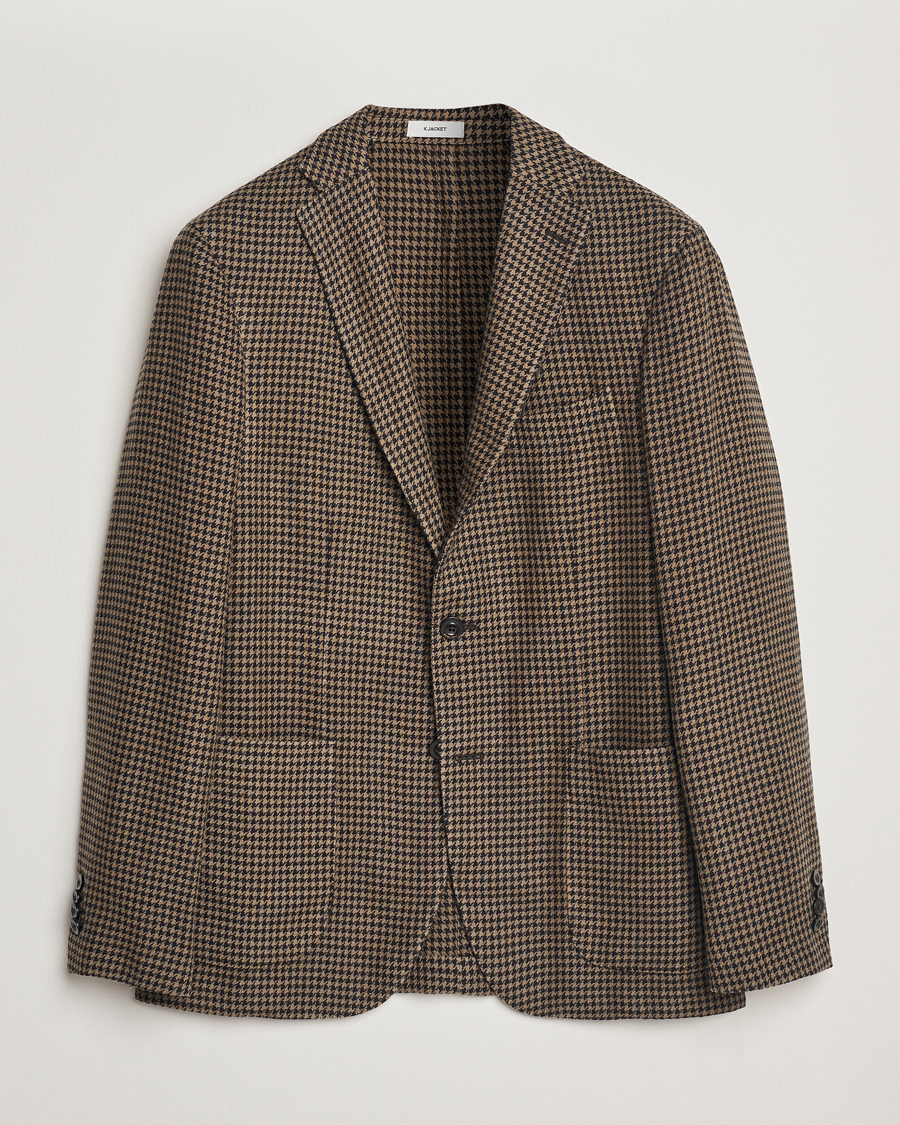 Herre | Blazere & jakker | Boglioli | K Jacket Houndstooth Wool Blazer Brown