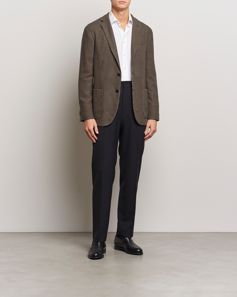 Herre | Blazere & jakker | Boglioli | K Jacket Houndstooth Wool Blazer Brown