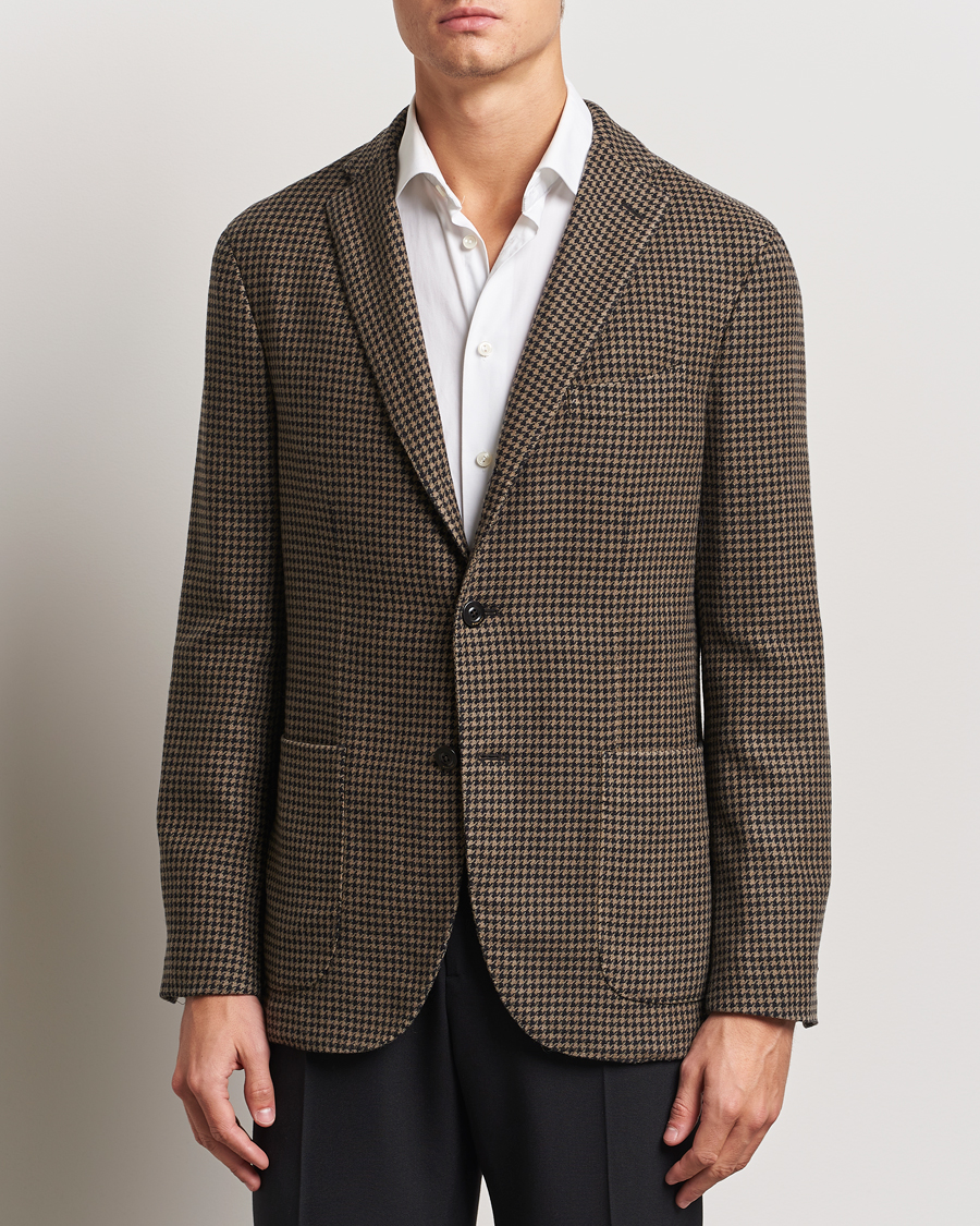 Herre | Blazere & jakker | Boglioli | K Jacket Houndstooth Wool Blazer Brown