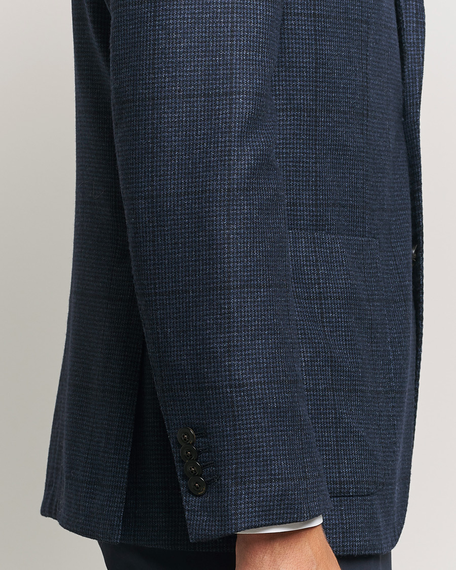 Herre | Blazere & jakker | Boglioli | K Jacket Overcheck Wool Blazer Navy