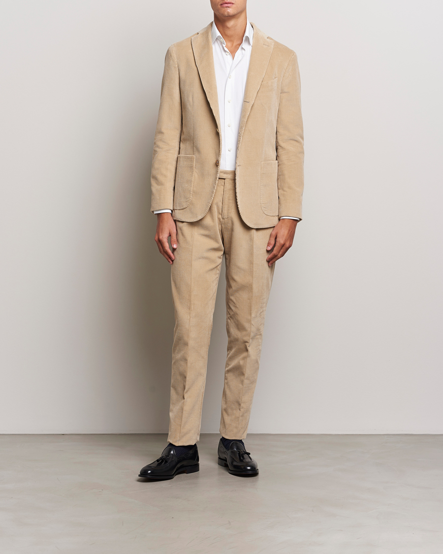 Herre | Jakkesæt | Boglioli | K Jacket Wale Corduroy Suit Beige
