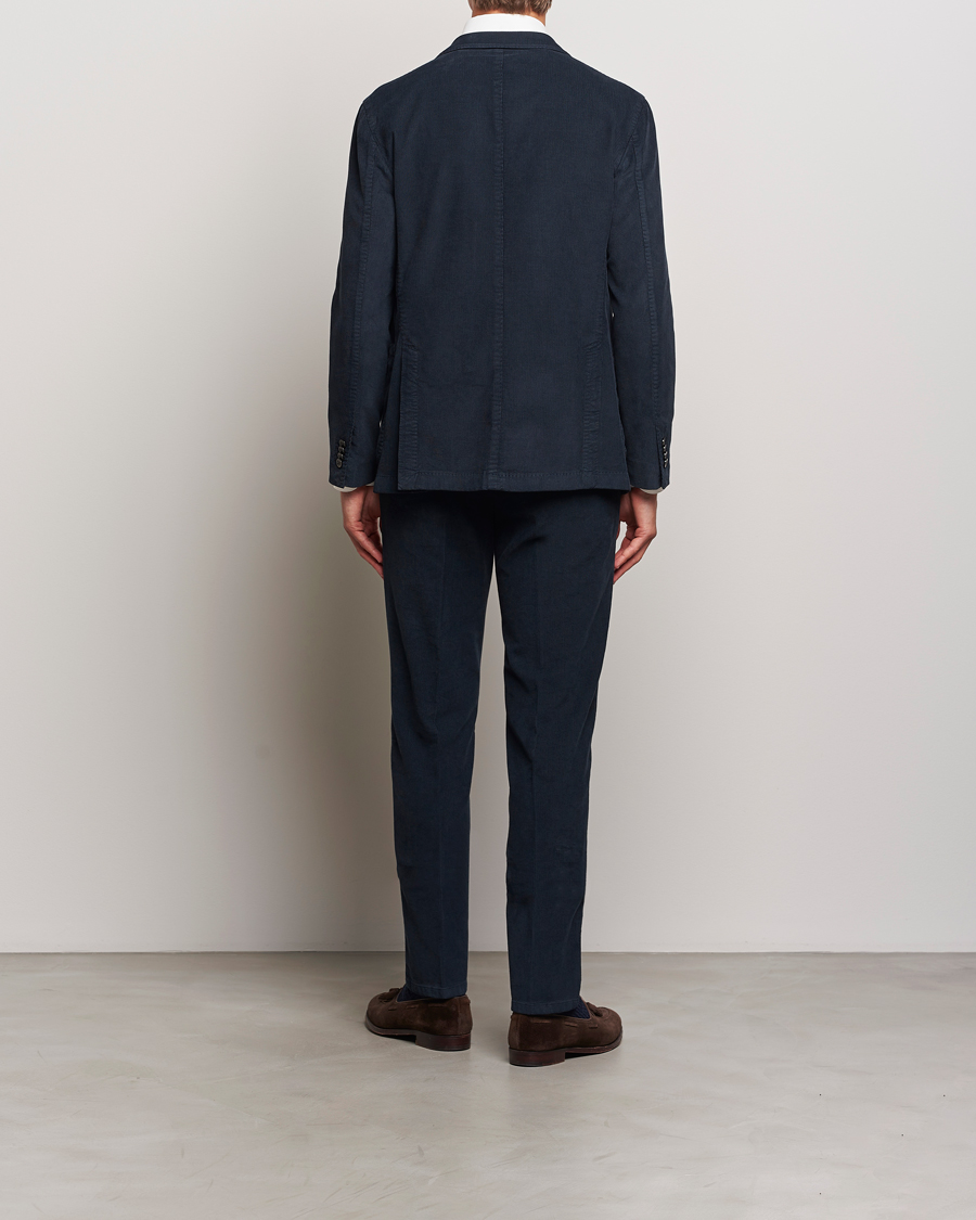 Herre | Boglioli K Jacket Baby Corduroy Suit Navy | Boglioli | K Jacket Baby Corduroy Suit Navy
