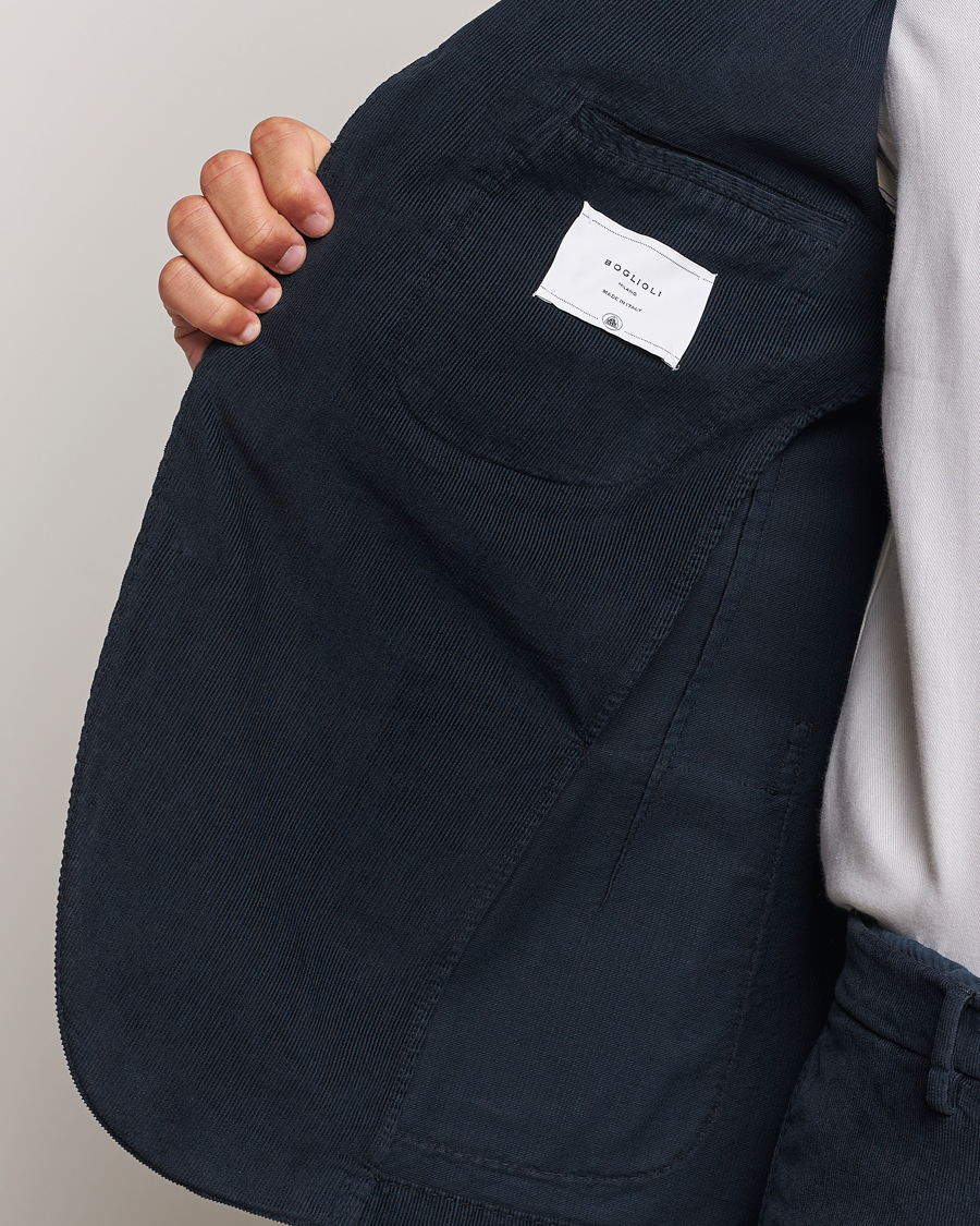 Herre | Boglioli K Jacket Baby Corduroy Suit Navy | Boglioli | K Jacket Baby Corduroy Suit Navy