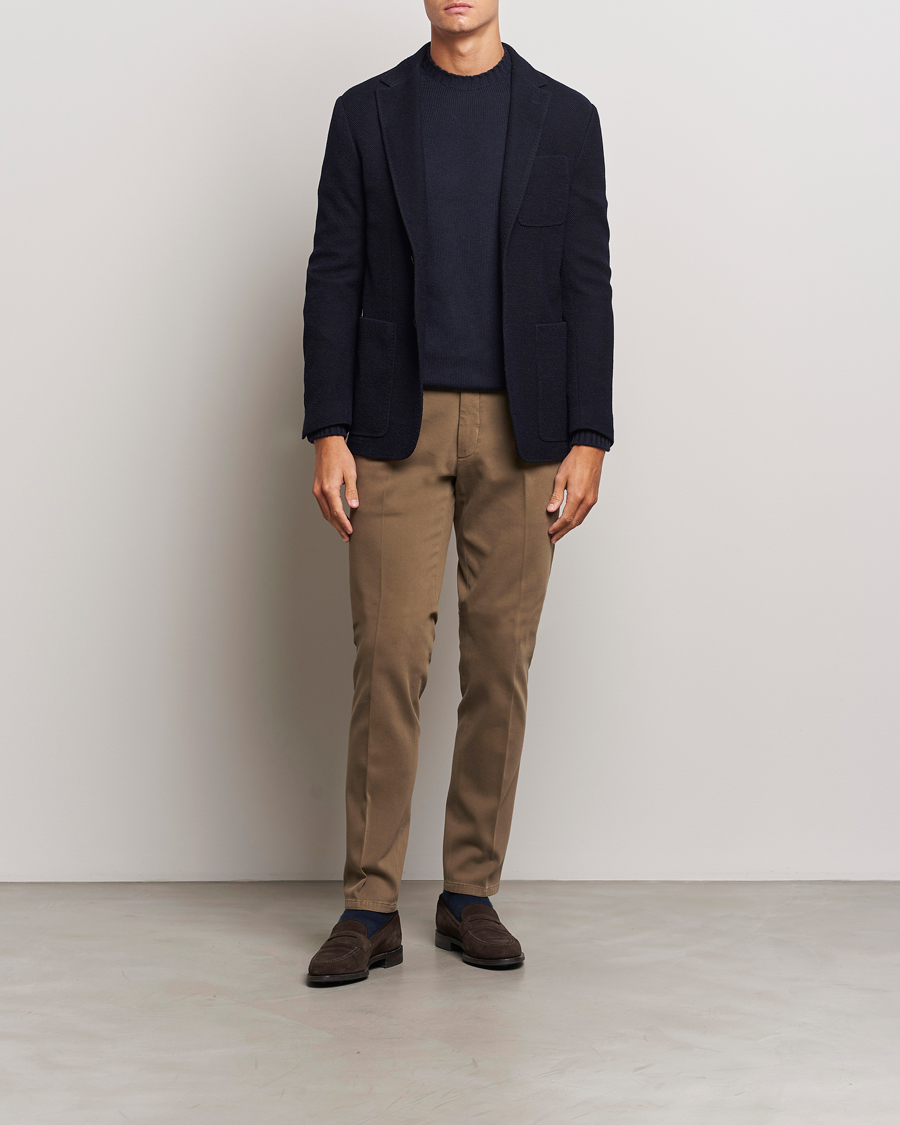 Herre | Bukser | Boglioli | Cotton Twill Trousers Brown