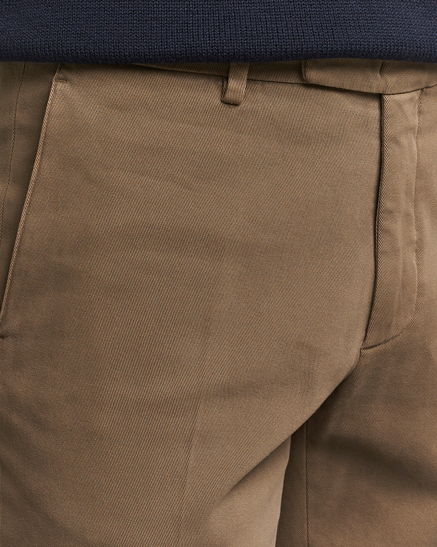 Herre | Bukser | Boglioli | Cotton Twill Trousers Brown
