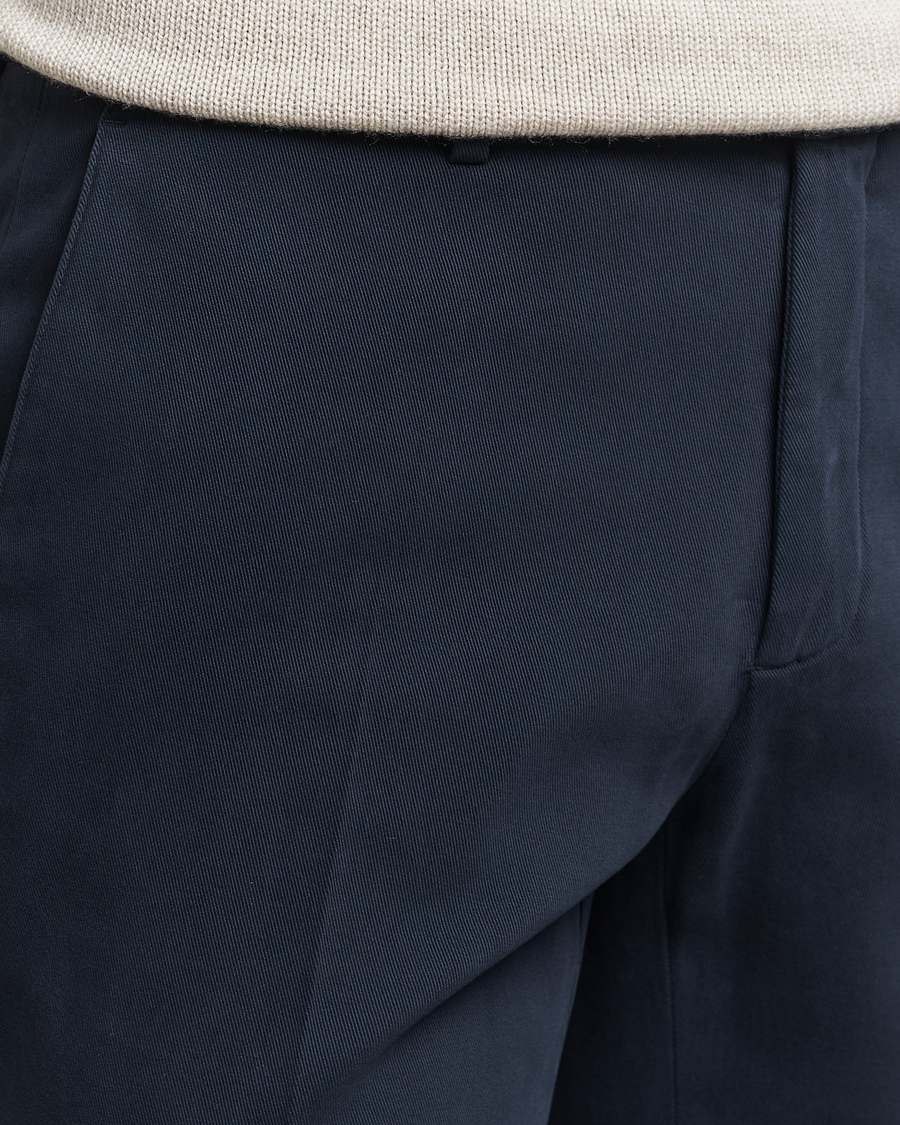 Herre | Bukser | Boglioli | Cotton Twill Trousers Navy