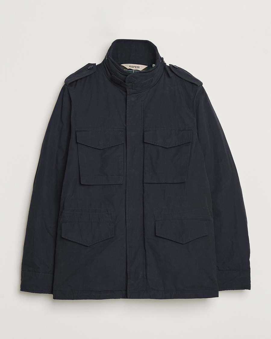 Herre | Jakker | Aspesi | Cotton Field Jacket Midnight